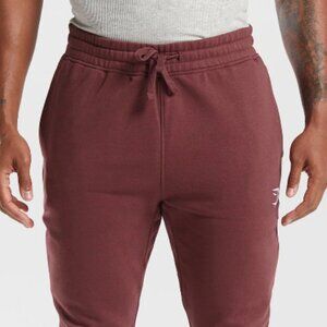 Burgundy XS Gymshark Crest Joggers